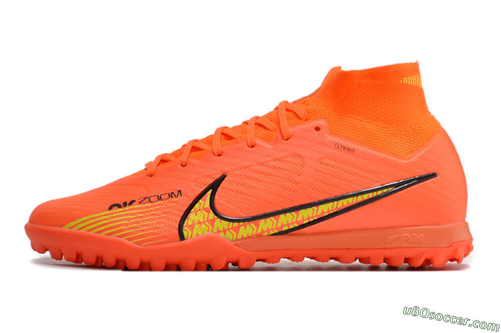 Nike Air Zoom Mercurial Superfly 9 Elite TF Artificial Turf Soccer Shoes - Red/Yellow 2