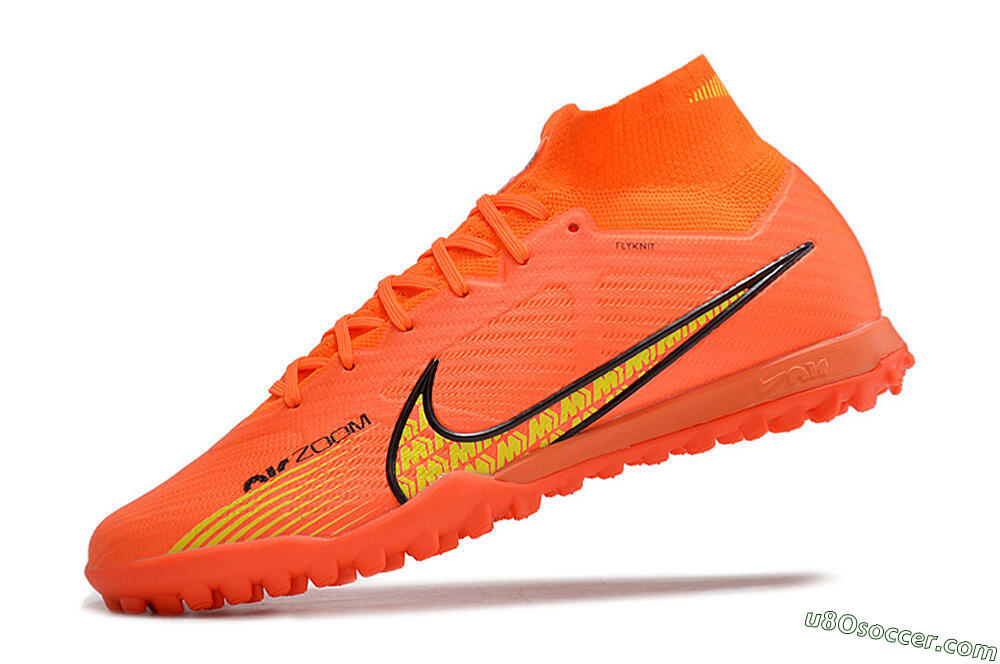 Nike Air Zoom Mercurial Superfly 9 Elite TF Artificial Turf Soccer Shoes - Red/Yellow 5