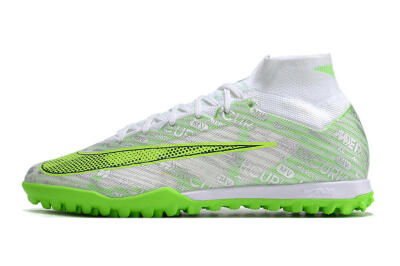 Nike Air Zoom Mercurial Superfly 9 Elite TF Artificial Turf Soccer Shoes - Green/White/Silver