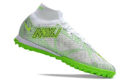 Nike Air Zoom Mercurial Superfly 9 Elite TF Artificial Turf Soccer Shoes - Green/White/Silver