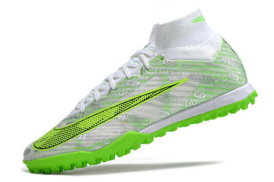 Nike Air Zoom Mercurial Superfly 9 Elite TF Artificial Turf Soccer Shoes - Green/White/Silver