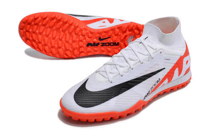 Nike Mercurial Superfly 9 Elite TF Artificial Turf Soccer Shoes - White/Black/Red