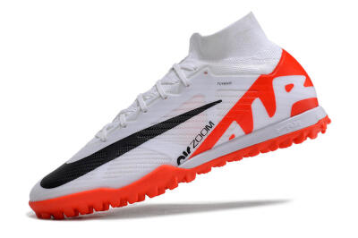 Nike Mercurial Superfly 9 Elite TF Artificial Turf Soccer Shoes - White/Black/Red