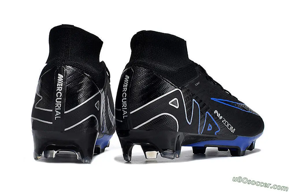 Black, Blue White FG Soccer Cleats Elite Nike Air Zoom