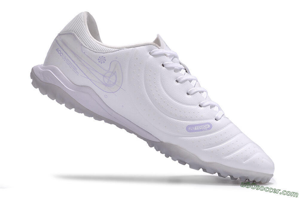 Nike Tiempo Legend 10 TF Artificial Turf Soccer Shoes - White/Blue 4