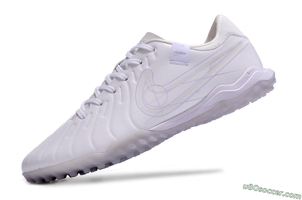 Nike Tiempo Legend 10 TF Artificial Turf Soccer Shoes - White/Blue 5