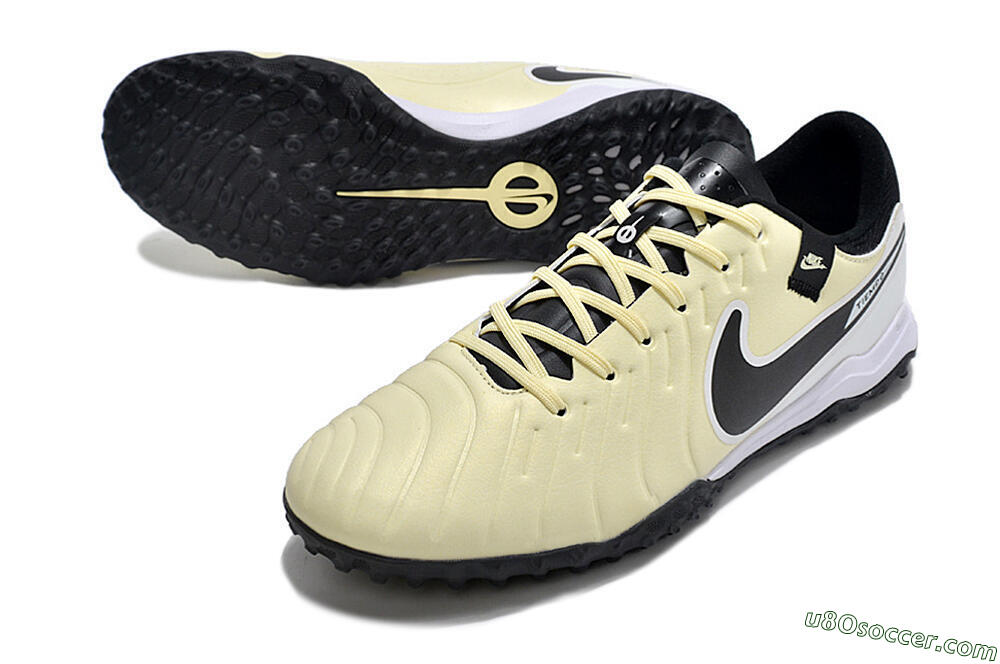 Nike Tiempo Legend 10 TF Artificial Turf Soccer Shoes - Yellow/Black/White 3