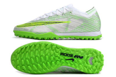 Nike Air Zoom Mercurial Vapor 15 Elite TF Artificial Turf Soccer Shoes - Green/White/Silver