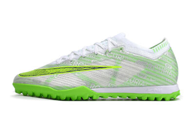 Nike Air Zoom Mercurial Vapor 15 Elite TF Artificial Turf Soccer Shoes - Green/White/Silver