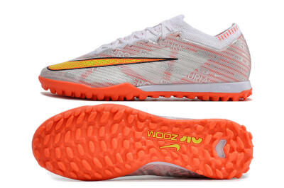 Nike Air Zoom Mercurial Vapor 15 Elite TF Artificial Turf Soccer Shoes - Orange/White/Silver