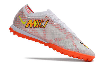 Nike Air Zoom Mercurial Vapor 15 Elite TF Artificial Turf Soccer Shoes - Orange/White/Silver