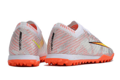 Nike Air Zoom Mercurial Vapor 15 Elite TF Artificial Turf Soccer Shoes - Orange/White/Silver