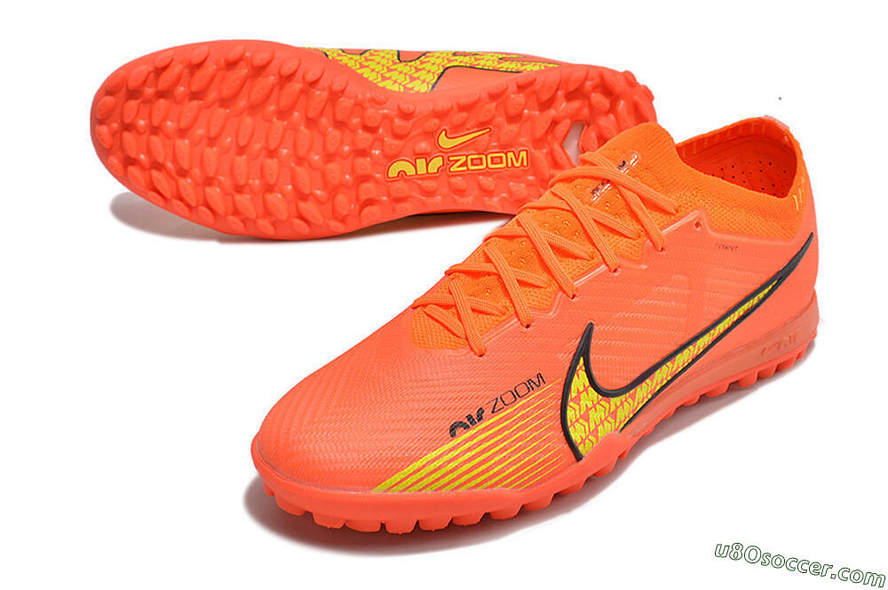 Nike Air Zoom Mercurial Vapor 15 Elite TF Artificial Turf Soccer Shoes - Red/Yellow 3