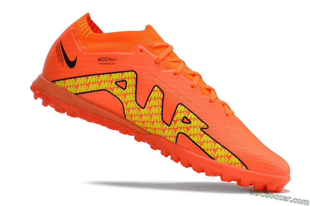 Nike Air Zoom Mercurial Vapor 15 Elite TF Artificial Turf Soccer Shoes - Red/Yellow 4