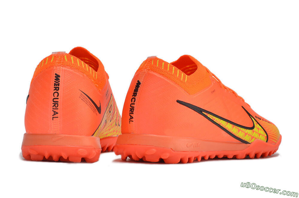 Nike Air Zoom Mercurial Vapor 15 Elite TF Artificial Turf Soccer Shoes - Red/Yellow 6