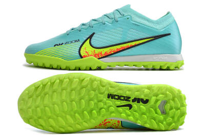 Nike Air Zoom Mercurial Vapor 15 Elite TF Artificial Turf Soccer Shoes - Blue/Green