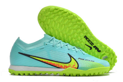Nike Air Zoom Mercurial Vapor 15 Elite TF Artificial Turf Soccer Shoes - Blue/Green