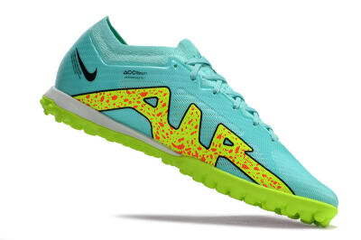 Nike Air Zoom Mercurial Vapor 15 Elite TF Artificial Turf Soccer Shoes - Blue/Green