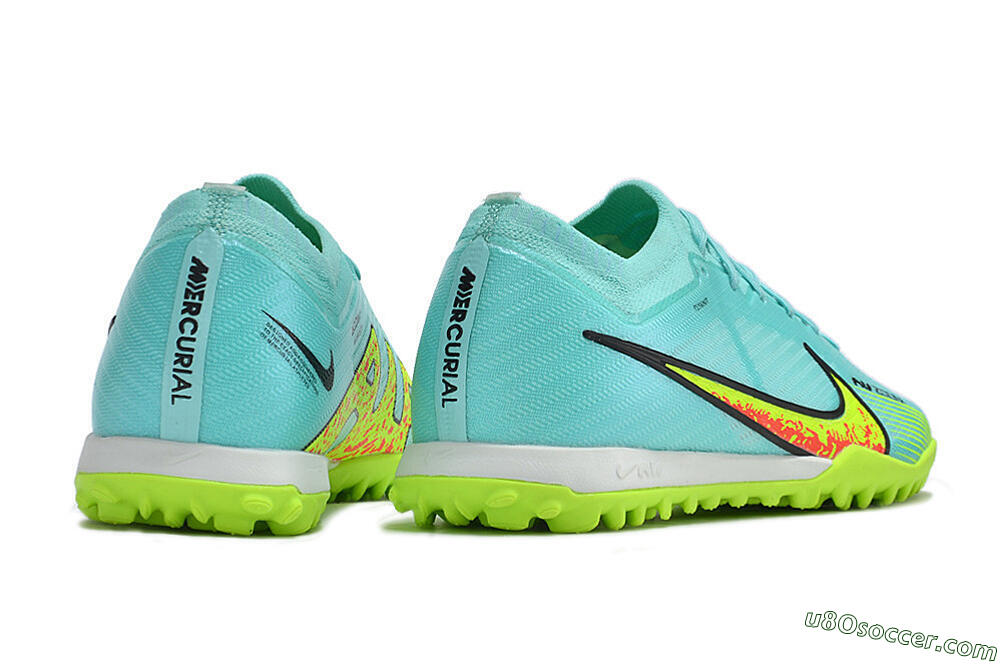 Nike Air Zoom Mercurial Vapor 15 Elite TF Artificial Turf Soccer Shoes - Blue/Green 6
