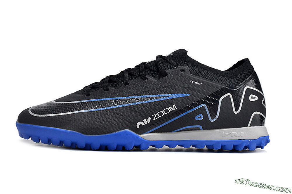 Nike Mercurial Vapor 15 Elite TF Artificial Turf Soccer Shoes - Black/Blue 2