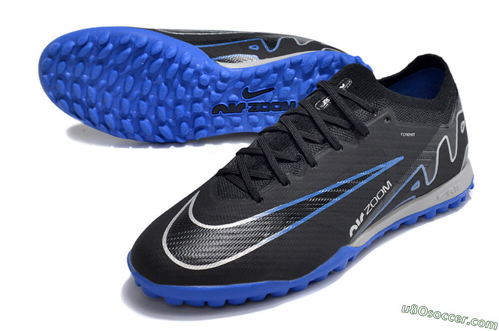 Nike Mercurial Vapor 15 Elite TF Artificial Turf Soccer Shoes - Black/Blue 3