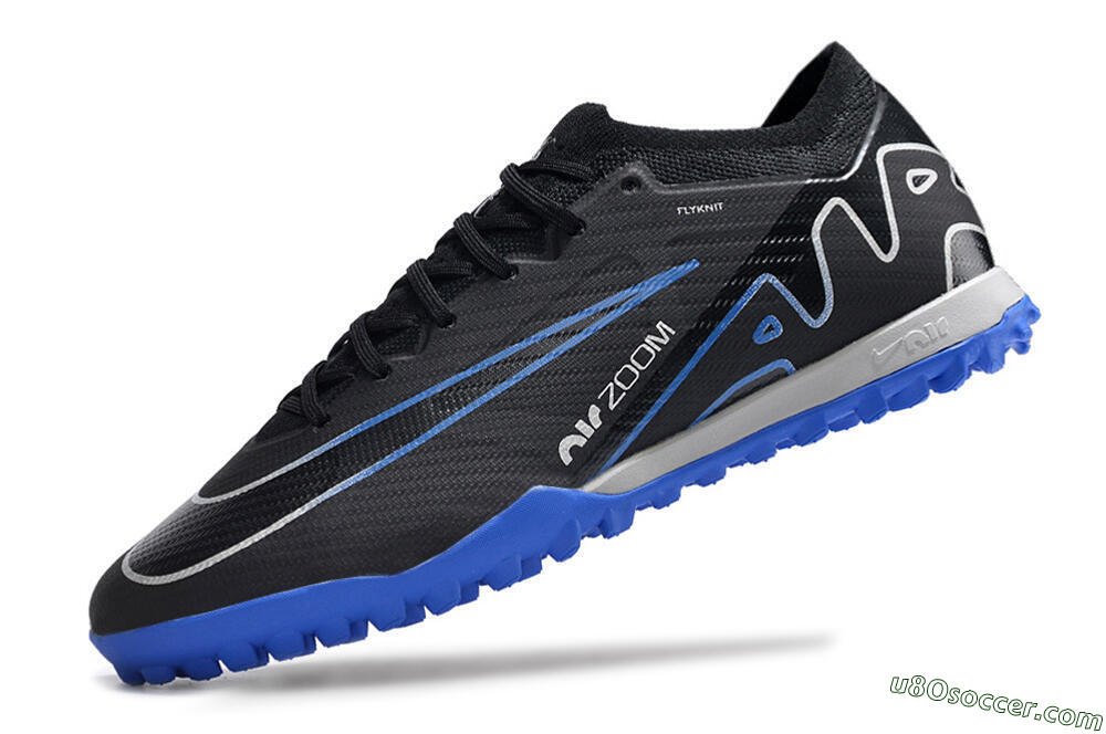 Nike Mercurial Vapor 15 Elite TF Artificial Turf Soccer Shoes - Black/Blue 5