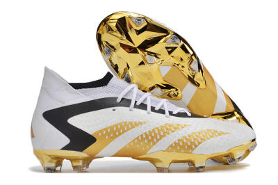 Adidas Predator Accuracy.1 FG Firm Ground Soccer Cleats - White/Gold/Black