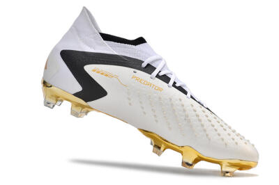Adidas Predator Accuracy.1 FG Firm Ground Soccer Cleats - White/Gold/Black