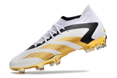 Adidas Predator Accuracy.1 FG Firm Ground Soccer Cleats - White/Gold/Black