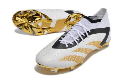 Adidas Predator Accuracy.1 FG Firm Ground Soccer Cleats - White/Gold/Black