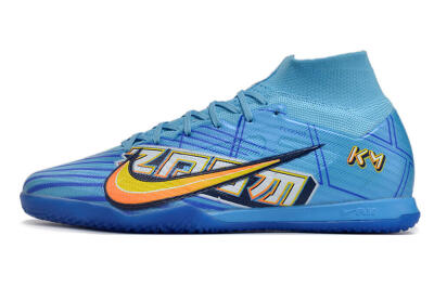 Nike Air Zoom Mercurial Superfly 9 Elite IC Indoor & Futsal Soccer Shoes - Blue/Yellow/Black
