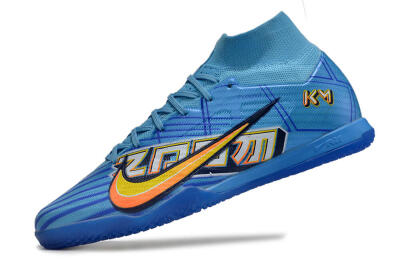 Nike Air Zoom Mercurial Superfly 9 Elite IC Indoor & Futsal Soccer Shoes - Blue/Yellow/Black