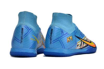Nike Air Zoom Mercurial Superfly 9 Elite IC Indoor & Futsal Soccer Shoes - Blue/Yellow/Black