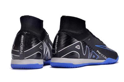 Nike Air Zoom Mercurial Superfly 9 Elite IC Indoor & Futsal Soccer Shoes - Black/Blue/White