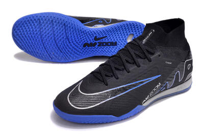 Nike Air Zoom Mercurial Superfly 9 Elite IC Indoor & Futsal Soccer Shoes - Black/Blue/White