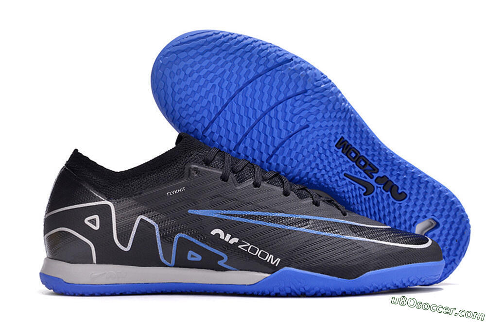Nike Air Zoom Mercurial Vapor 15 Elite IC Indoor & Futsal Soccer Shoes - Black/Blue/White 1