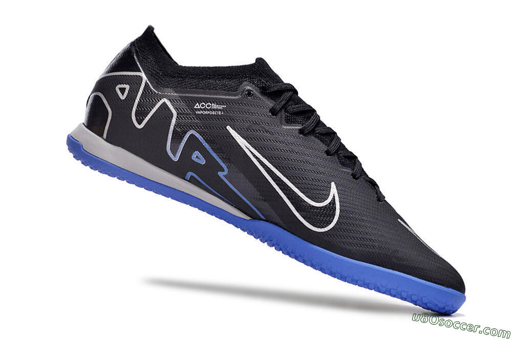Nike Air Zoom Mercurial Vapor 15 Elite IC Indoor & Futsal Soccer Shoes - Black/Blue/White 5