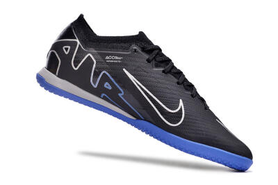 Nike Air Zoom Mercurial Vapor 15 Elite IC Indoor & Futsal Soccer Shoes - Black/Blue/White