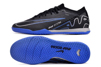Nike Air Zoom Mercurial Vapor 15 Elite IC Indoor & Futsal Soccer Shoes - Black/Blue/White
