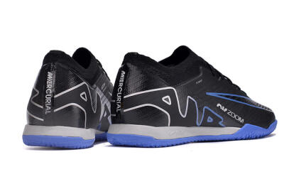 Nike Air Zoom Mercurial Vapor 15 Elite IC Indoor & Futsal Soccer Shoes - Black/Blue/White