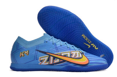 Nike Air Zoom Mercurial Vapor 15 Elite IC Indoor & Futsal Soccer Shoes - Blue/Yellow/Black