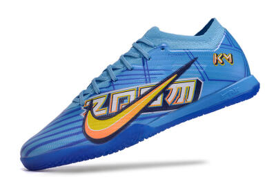 Nike Air Zoom Mercurial Vapor 15 Elite IC Indoor & Futsal Soccer Shoes - Blue/Yellow/Black