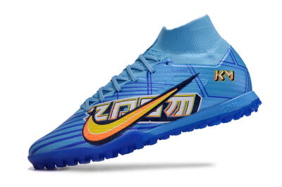 Kylian Mbappe x Nike Air Zoom Mercurial Superfly 9 Elite TF Artificial Turf Soccer Shoes - Blue/Yellow/Black