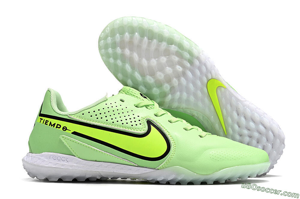 Nike Tiempo Legend 9 TF Artificial Turf Soccer Shoes - Green/Yellow/Black 1