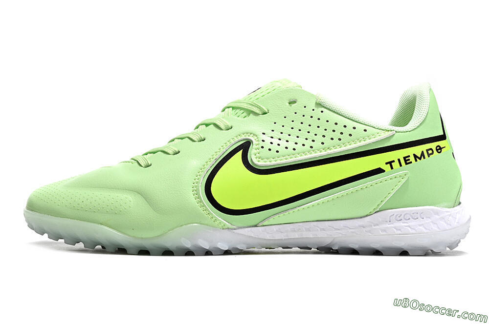 Nike Tiempo Legend 9 TF Artificial Turf Soccer Shoes - Green/Yellow/Black 2
