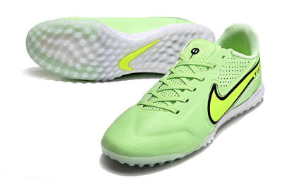 Nike Tiempo Legend 9 TF Artificial Turf Soccer Shoes - Green/Yellow/Black