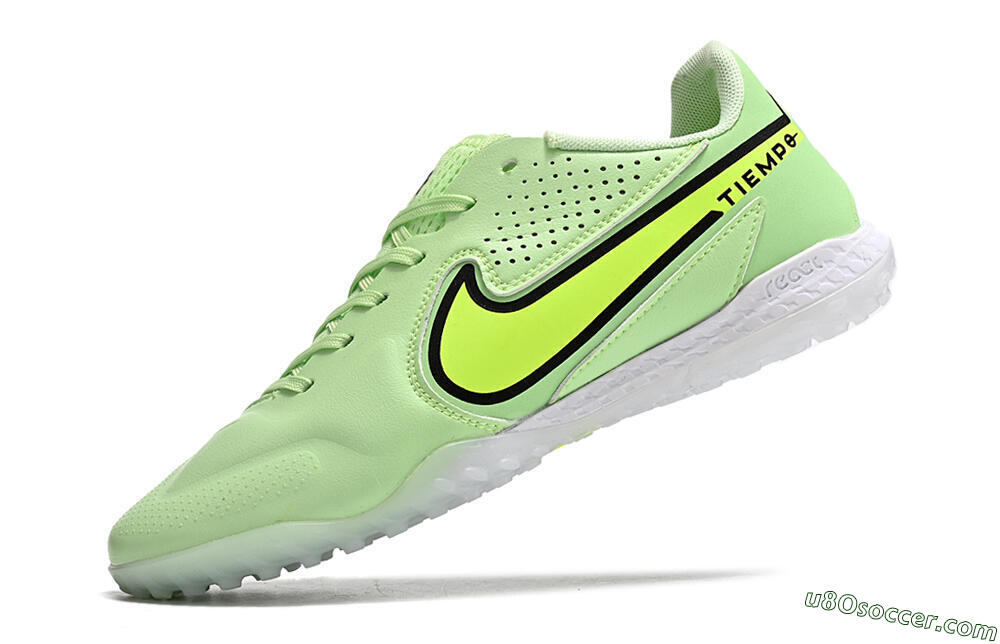 Nike Tiempo Legend 9 TF Artificial Turf Soccer Shoes - Green/Yellow/Black 7