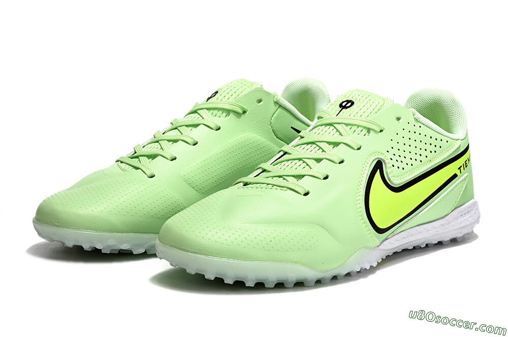 Nike Tiempo Legend 9 TF Artificial Turf Soccer Shoes - Green/Yellow/Black 9