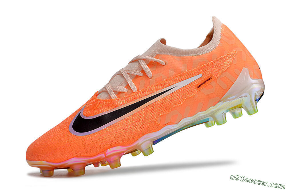 Nike Phantom GX Elite AG Artificial Grass Soccer Cleats - Orange/Black/White 5