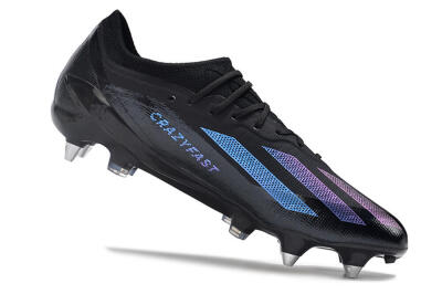 Adidas X Crazyfast.1 SG Soft Ground Soccer Cleats - Black/Purple